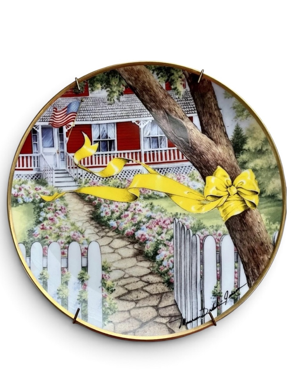 Franklin Mint Homecoming Limited Edition Fine Porcelain Plate
